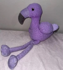 Hug Fun 10 Inch (Not Including Legs) Sitting Flamingo Plush Purple Pink Eyes