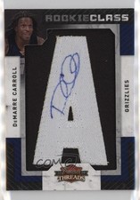 2009-10 Panini Threads Rookie Class 534/630 DeMarre Carroll #126 Auto 2b6