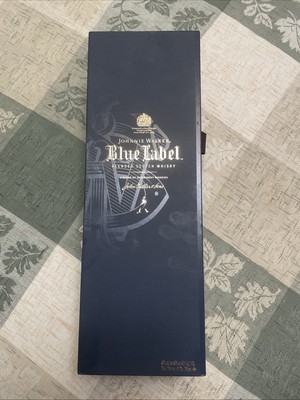 Johnnie Walker Blue Label Scotch Whiskey - Empty Bottle w/ Display Box 