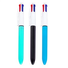 4-In-1 Multicolor Pen in One Ballpoint Pen Retractable Ball Point Pens 5-Count
