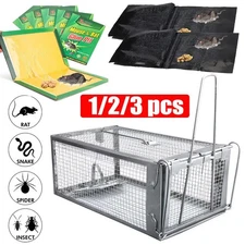 Mice Mouse Trap Cage Rodent Catcher Rat Glue Board Sticky Snake Bugs Sticker new