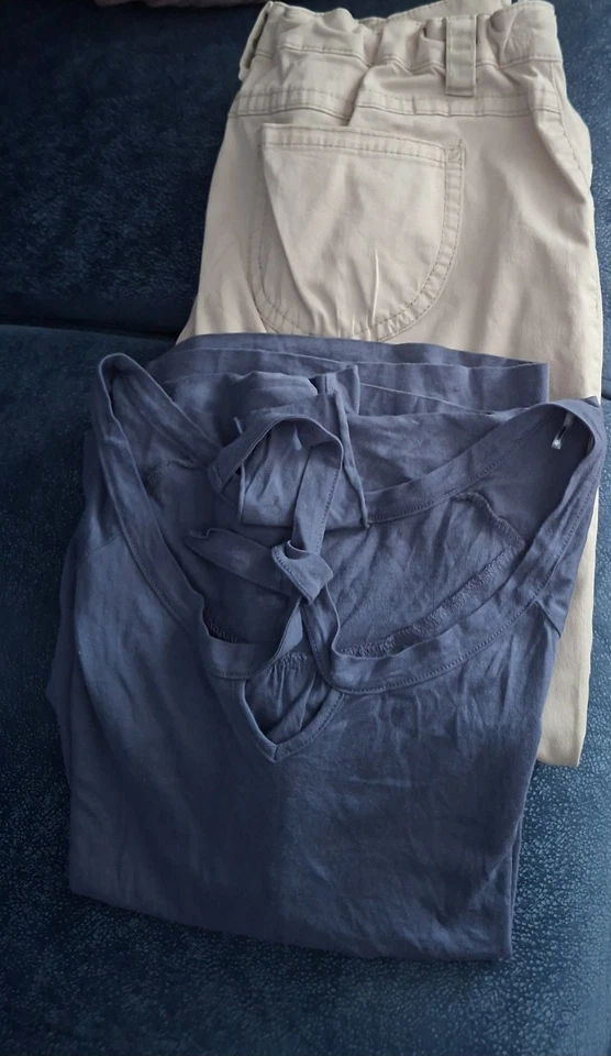 Lot : Joli Pantacourt Et T-shirt Manches Courtes Taille 40 - Photo 2/4