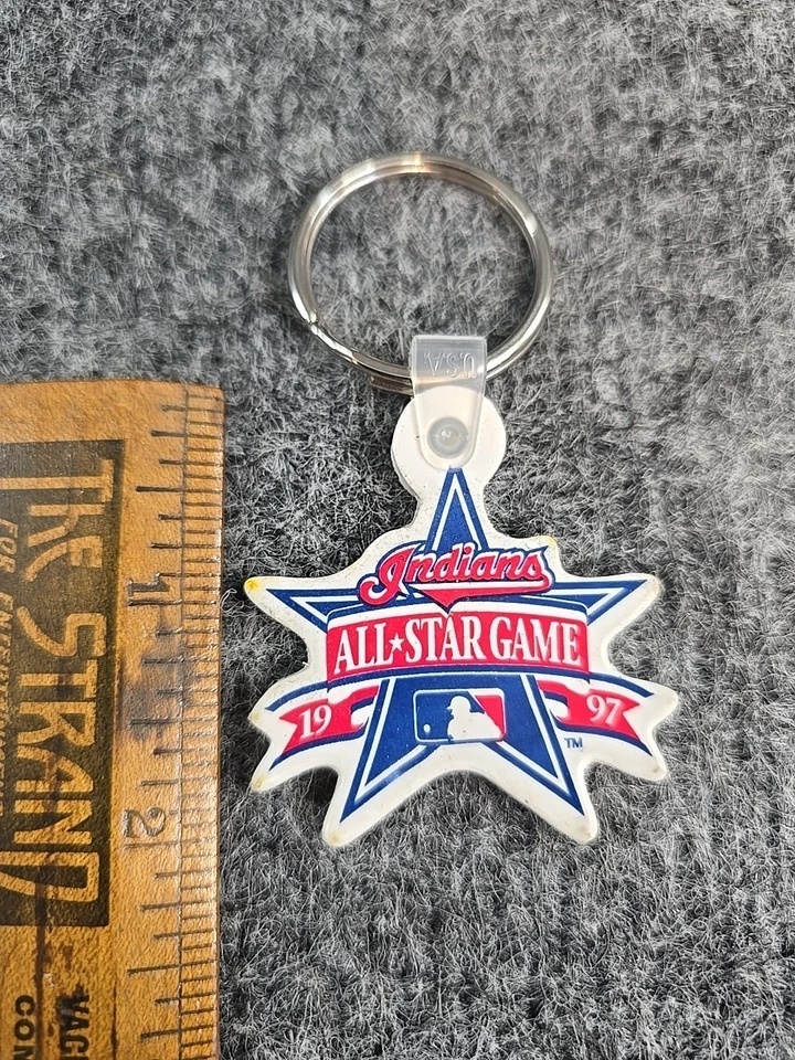 Keychain MLB All Star Game 1997 Indians made in USA Rubber - Image 2 of 3
