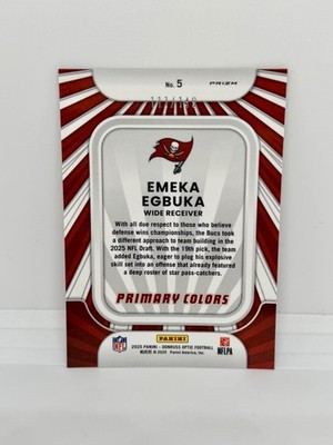 EMEKA EGBUKA Rookie 2025 Donruss Optic Primary Colors Black