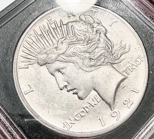 * 1921-P * PRISTINE BU MS HIGH RELIEF PEACE SILVER DOLLAR * KEY DATE