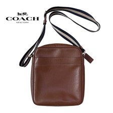Coach F54782 Charles Flight Bag Brown Pebbled...