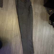 Women's Gray Straight Leg Pants Regular Fit Straight Style Casual Trousers