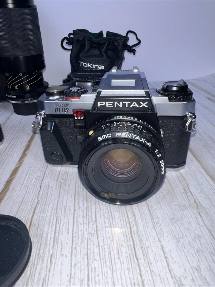 2 Pentax Program Plus Cameras Bundle + 3 Lenses + Extras ✅ Excellent Condition - Image 2 of 4