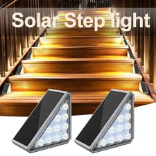Solar Deck Lights 14 LED Outdoor Garden Patio Pathway Stairs Step Fence Lamp
