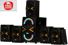 Home Theater Surround Sound Audio Speaker System Powered Sub TV Pc MP3