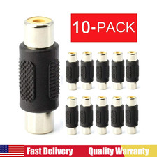 10PCS AV RCA Audio Video Female to Female Jack Coupler Adapter Connector US