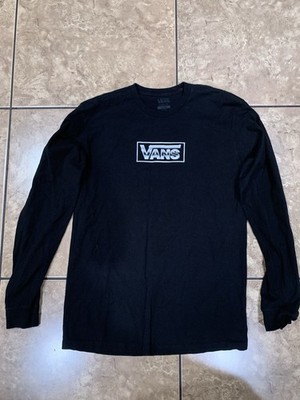Vans Classic Fit Black Long Sleeve Shirt Men s Medium - Skaters - Off The Wall