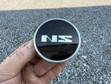 NS CUSTOM WHEEL CENTER CAP BLACK FINISH CHROME EDGE C84105-CAP 2 5/16" DIAMETER