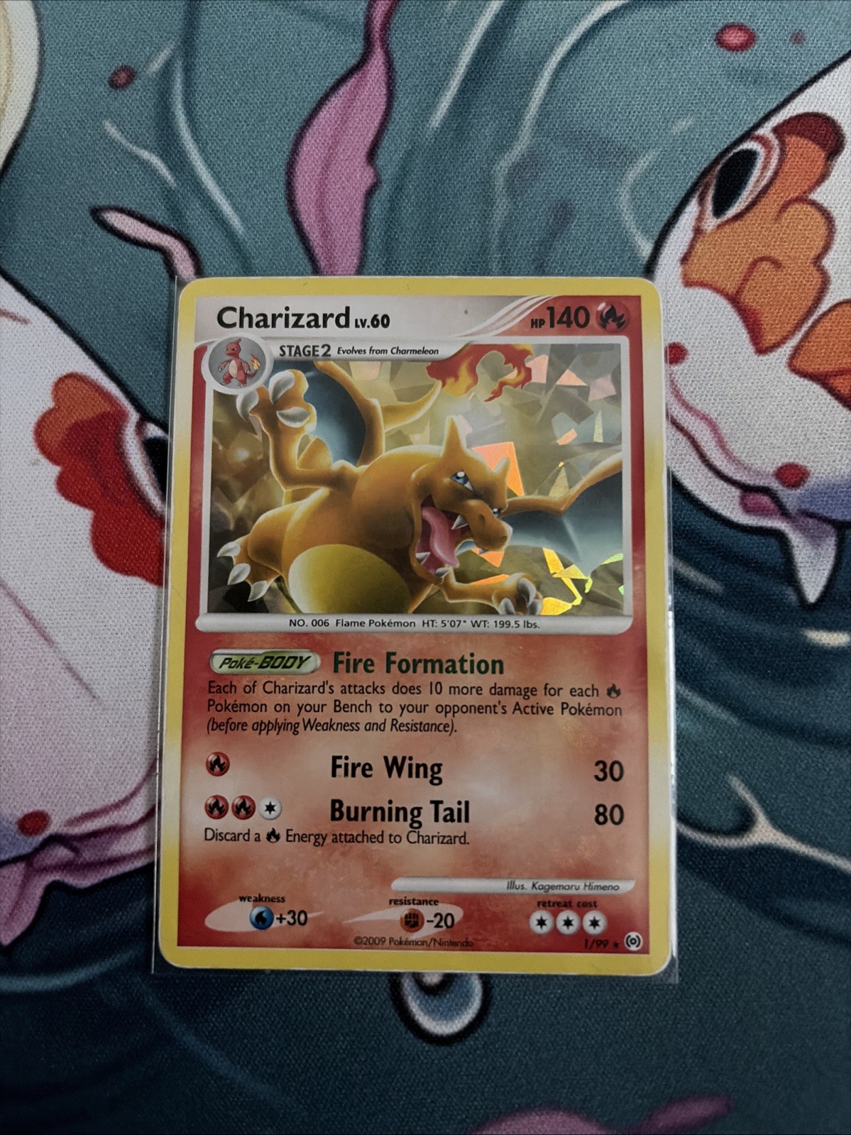 Charizard 1/99 Cracked Ice Holo 140 HP Platinum: Arceus 2009 English