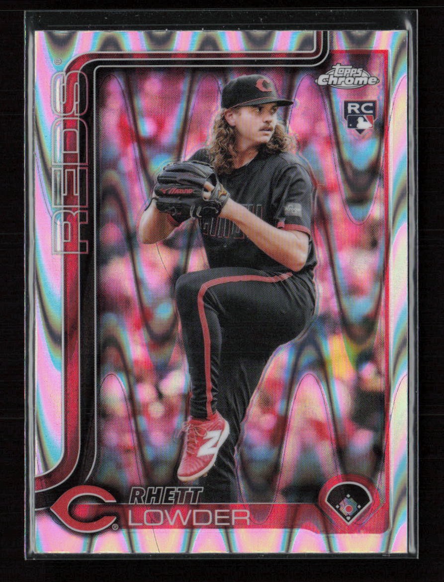 2025 Topps Chrome #147 Rhett Lowder Raywave Refractors Rookie Cincinnati Reds