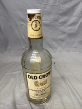 Vintage One Gallon Old Crow Distillery Kentucky Bourbon Whiskey Bottle Empty