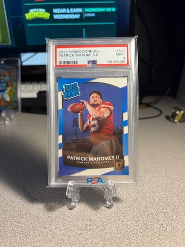 2017 Panini Donruss Patrick Mahomes II Rated Rookie - PSA 9