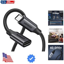 USB C Extension Cable, 3.3Ft/10Gbps/100W, USB C Extender Nylon Type C Male to...