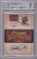 JOE PANIK 2011 Prime Cuts Prospect Signatures Auto RC /299 BGS 9/10 Pop 10