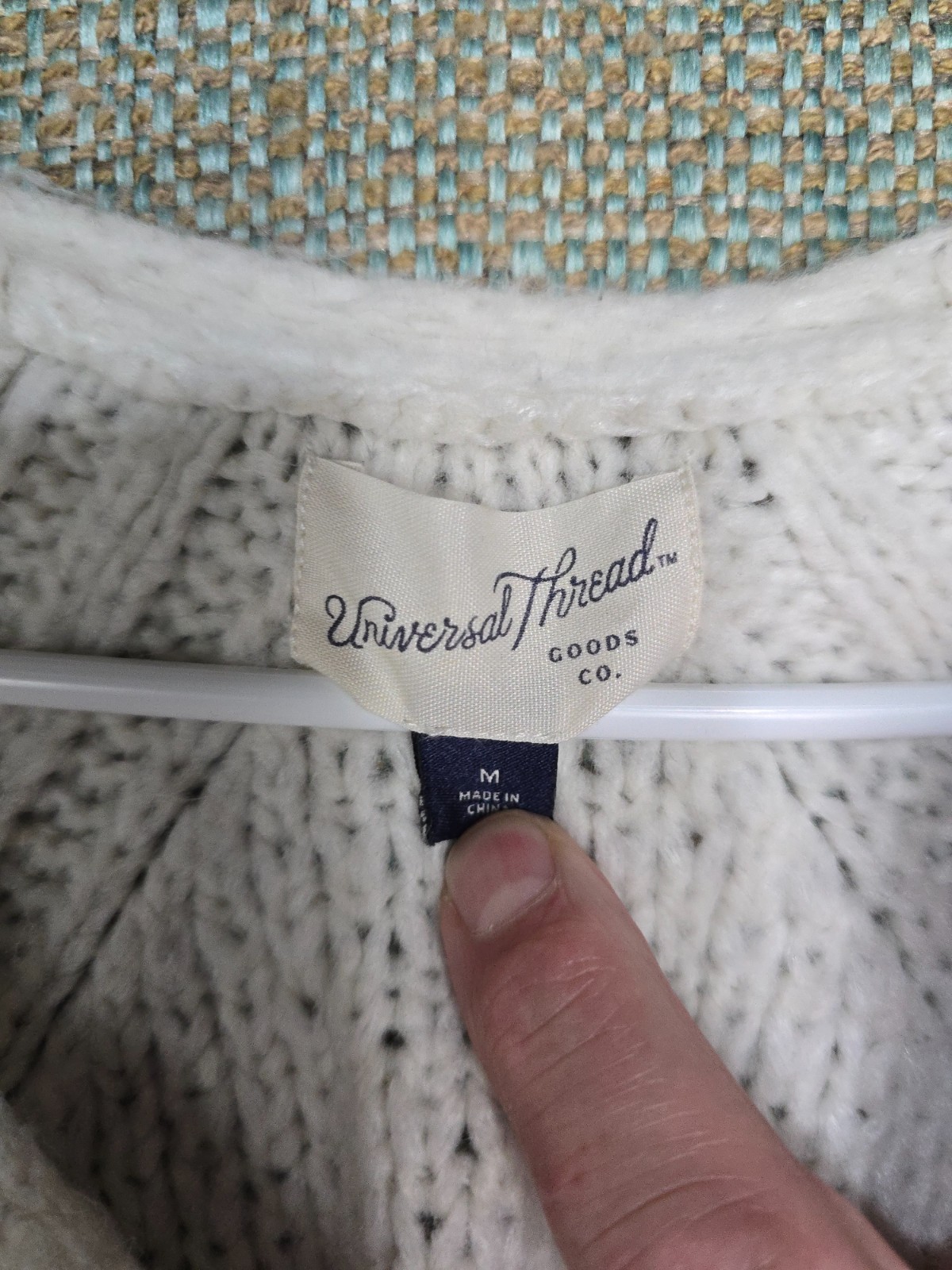 Universal Thread Sweater White Medium Large Knit … - image 2