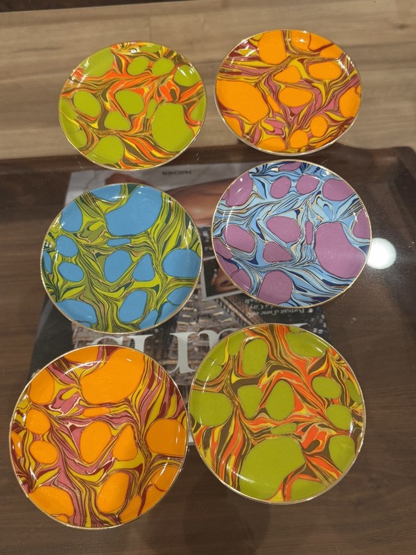 Jonathan Adler TROUSDALE  Set of 6 PORCELAIN COASTERS 