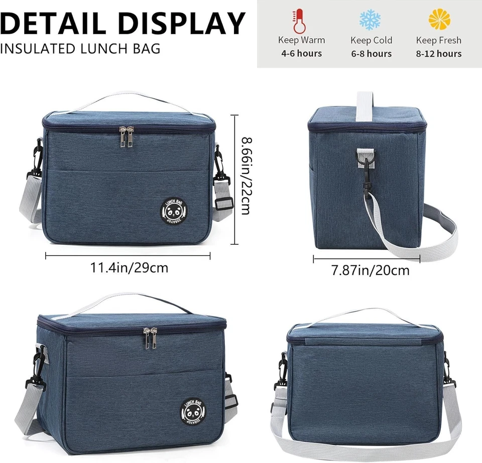 Изолированный ланч-бокс для работы школы мужчин женщин детей кулер горячий холод герметичный - Изображение 3 из 4