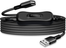 USB a Male-To-Female Extension Cable with On/Off Switch 1FT/0.3M  Inline Power