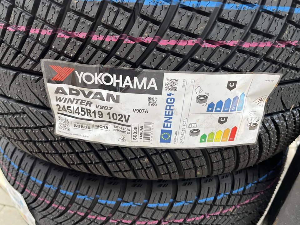 4x NEU 245/45 R19 102V XL Yokohama Advan Winterreifen V907 NEU MO1A DOT0725 - Bild 4 von 4