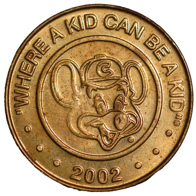 USA Medaille 2002 Chuck E Cheese mit Buchstabe ''C'' auf dem Hut