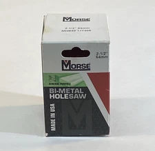 2-1/2" (64 mm) M.K. Morse Advanced Bi-Metal Hole Saw 5/8" - 18 Thread Arbor Hole