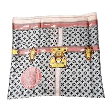 Louis Vuitton Trunks And Bags Monogram 100 Silk Scarf Made In Italy