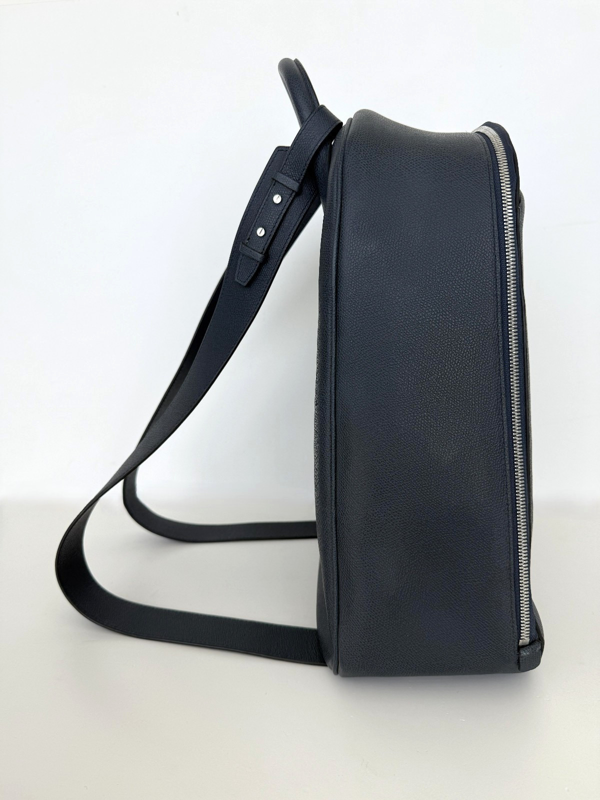 Valextra Italy, Grained Leather Structured Backpa… - image 3