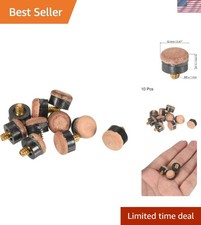 Durable Faux Leather Screw-In Pool Cue Tips - Perfect for Billiard Lovers