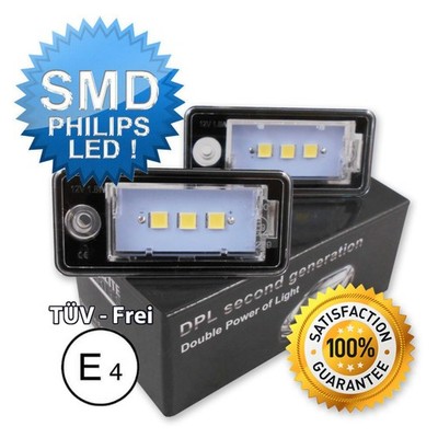 2x LED KENNZEICHENLEUCHTE FÜR AUDI A3 8P A4 B6 B7 A6 4F KENNZEICHENBELEUCHTUNG