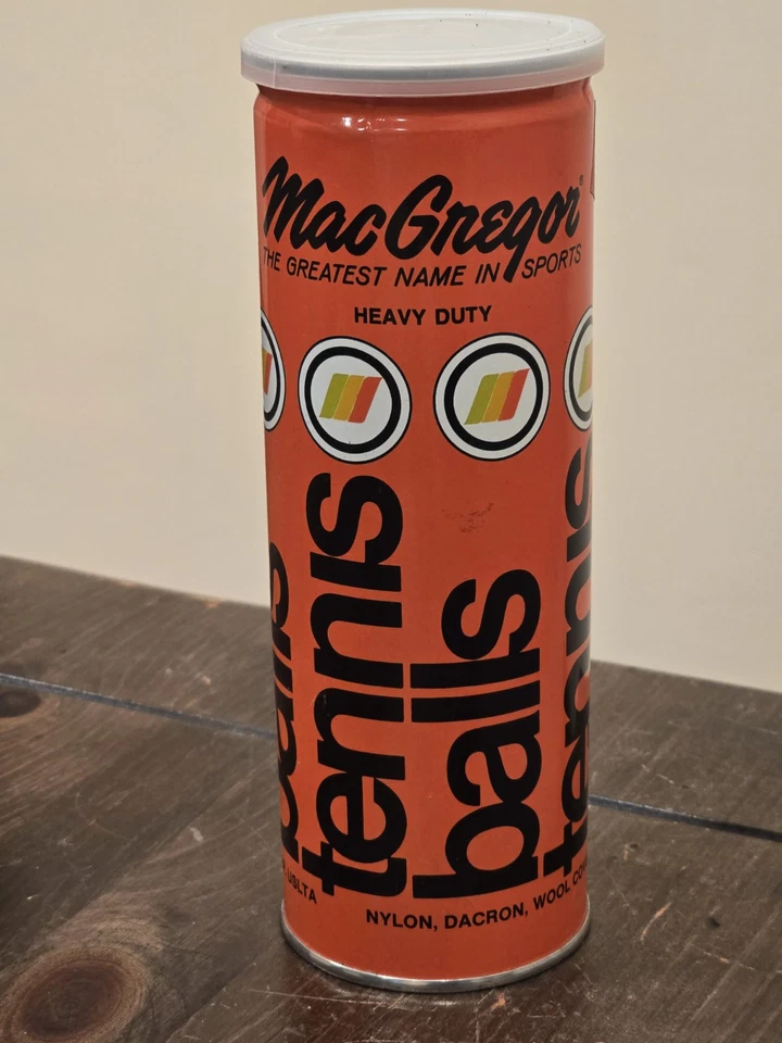 MCGREGOR Vintage MacGregor Tennis balls MADE IN USA Unused Sealed Can