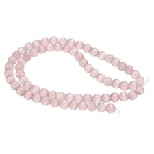 65pcs Light Purple Cat's Eye Stone Beads 6mm Round Crystal Loose Bead