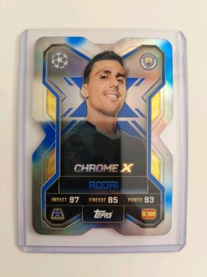 Match Attax Extra 25/26 Rodri Chrome X #CX2 2025/2026 Blue Parallel /150