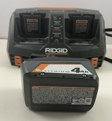 #ad RIDGID TOOLS R840094 CHARGER W 1 BATTERY R87004 TESTED $72.00