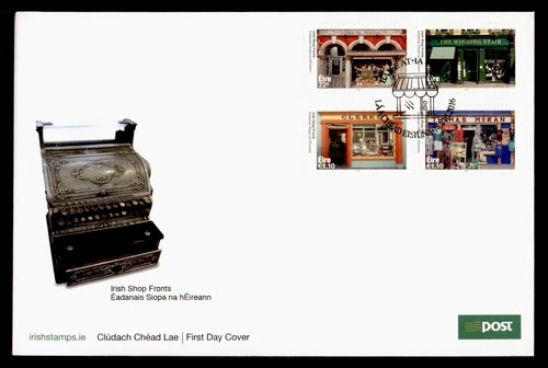 DR WHO 2016 IRELAND FDC IRISH SHOP FRONT COMBO M77316