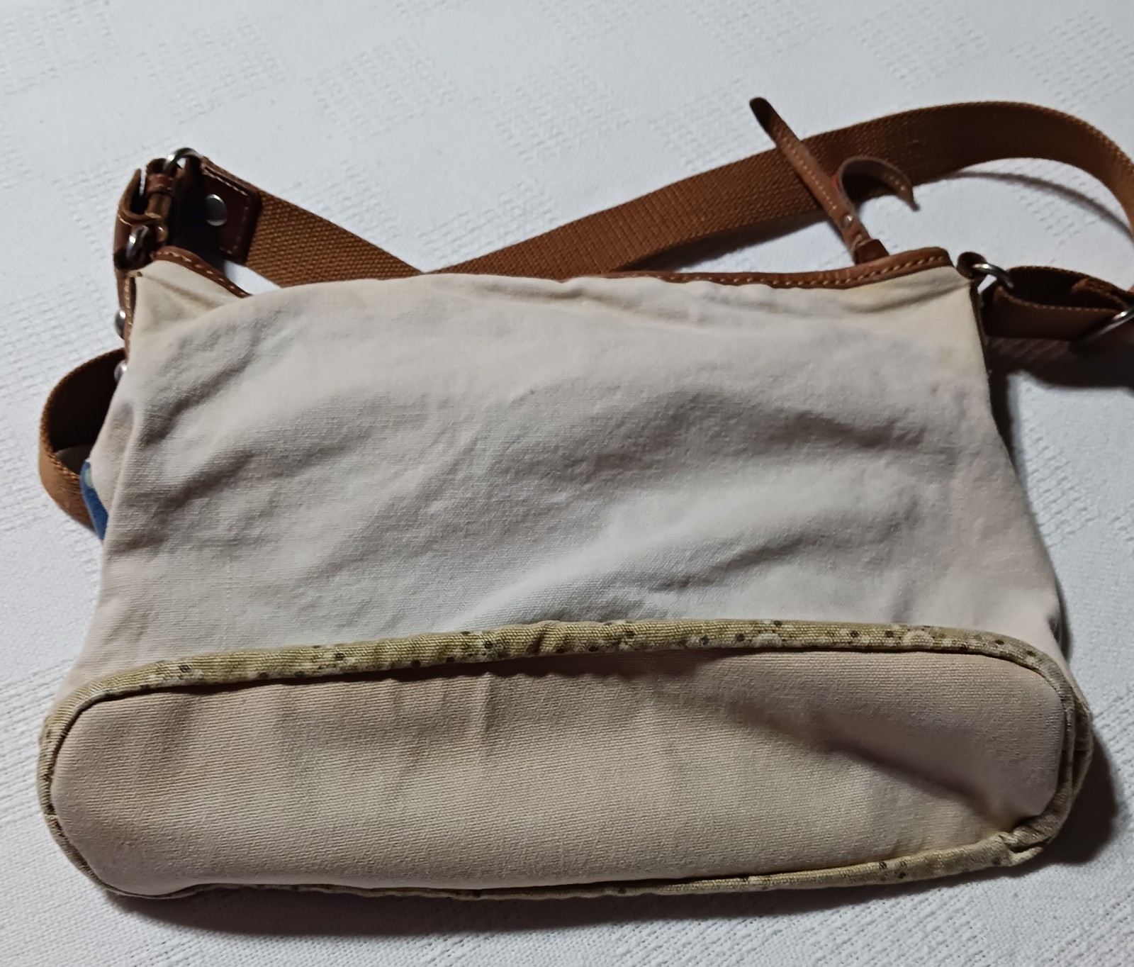 Fossil Patchwork Canvas Shoulder Bag Featuring A … - image 13