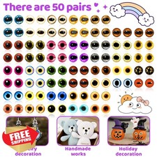 100Pcs 12mm Glass Dragon Eyes Cabochon Assorted Colors Doll Craft Jewelry