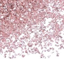 100g Crushed Glass Chips 0.5-2.5mm Irregular Broken Sprinkles Glass Rose Gold