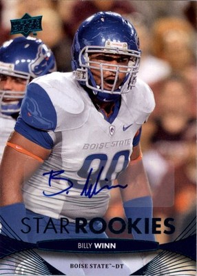 2012 Upper Deck Rookie Autographs #157 Billy Winn Auto - FB