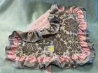 Little Yellow Chick Gray Pink Lovey Blanky Satin Tule Ruffle Edge 17" Square