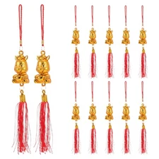 12 Pcs Chinese New Year Blessings Pendants Style Decorative Ornaments