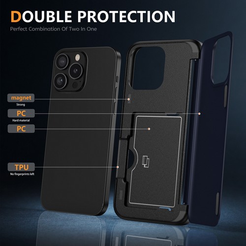 Funda con soporte para tarjeta híbrida a prueba de golpes para iPhone 13 Pro Max/13 Pro/13 - Imagen 3 de 30