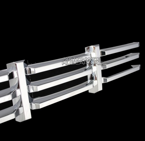 14-15 Chevy Silverado 1500 Z71 CHROME Snap On Grille Overlay Grill Cover Inserts - Picture 3 of 8