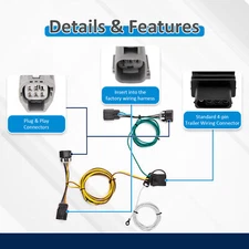For 2010-2017 Chevrolet Equinox GMC Terrain , Trailer Tow Hitch Wiring Harness