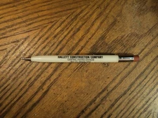 Vintage Scripto Mechanical Pencil  Hallett Construction  Paving Divn  Boone Iowa
