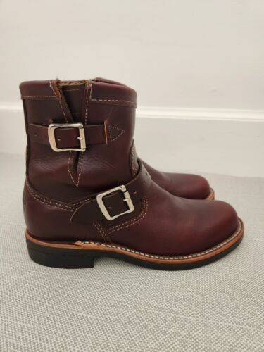 Original Chippewa Boots Size 7M Burgundy Leather H